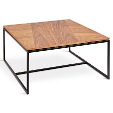 Homooi industrial square coffee table with storage shelves for living room, modern wood metal center table with 4 open large storage compartments, 31.5, walnut/black. Tobias Square Coffee Table Walnut Collectic Home