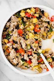 Paleo And Whole30 Ground Turkey Hash With Squash And Peppers Recipe Ground Turkey Recipes Healthy Healthy Ground Turkey Turkey Hash