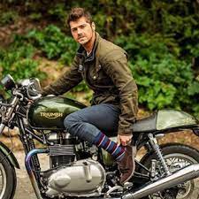 Pin By Sofs On People Cafe Racer Bikes Riding Mens Socks