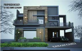 1 Kanal House Architecture 3d Renderings 500 Sq Yd Contemporary Home Duplex House Design Contemporary House Design Facade House