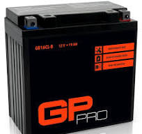 GP-PRO Gel-Batterie 12V 19Ah GB16CL-B Quad ATV Batterie / Motorradbatterie,  wartungsfrei versiegelt vorgeladen ähnlich YB16CL-B / CB16CL-B