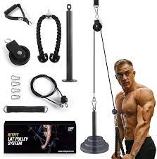 Diy tricep pulldown home gym подробнее. Amazon Com Ritfit Lat And Lift Pulley System With Silent Pulley Loading Pin Tricep Rope Handle Diy Home Gym Equipment For Pull Down Biceps Curl Forearm Shoulder Strength Workout Sports