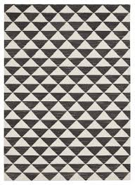 Black And White Wool Rug Colmar Black White Geometric Wool Rug Flat Weave Wool Rug Geometric Rug Rugs On Carpet