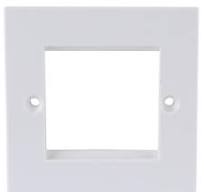 PRO SIGNAL - 1G Single Modular Wallplate Frame, White 2 Ports