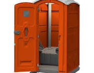 J & J Echo One ET701101X3808 Orange Portable Restroom - Assembled
