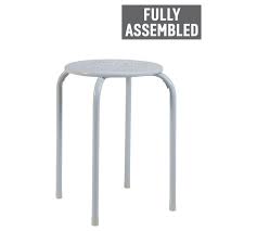 Buy Simple Value Metal Stacking Dining Stool White Dining Chairs Argos Dining Stools Stool Bar Stools