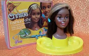 Black Barbie Head Styling Doll 1976 Superstar Christie Fashion Face Super Dooper Rare Barbie Styling Head Fashion Face Vintage Black Glamour