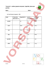 Une collection de fle fiches pédagogiques imprimables et exercices pour le téléchargement pour enseigner quelque passe, compose, passe compose. Arbeitsblatt Passe Compose Passe Simple Plus Que Parfait Franzosisch Grammatik