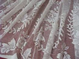 12% coupon applied at checkout. Vintage Nottingham Cotton Lace Curtain Panels