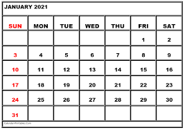Free printable 2021 calendar in pdf format. Free January 2021 Calendar Template Editable Word Excel Pdf