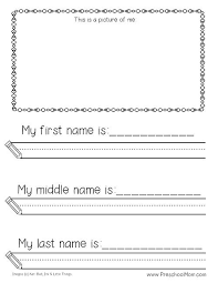 Writing First And Last Name Worksheets 99worksheets