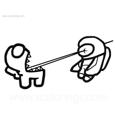 Among us is a multiplayer action game similar to the pc game decit and the card mafia. Among Us Coloring Pages Impostor Killing Crew With Light Xcolorings Com