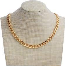 Solid gold chains at wholesale prices. Amazon Com Tool Station Gold Chain 24 Gold Necklace Necklace For Men Feel Real Solid 18k Gold Plated Fake Chain Necklace 24 10mm Arts Crafts Sewing