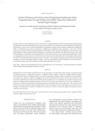 Pdf Analisis Pelaksanaan Prosiding Saman Penghutang Penghakiman Dalam Penguatkuasaan Perintah Pembayaran Nafkah Kajian Kes Mahkamah Syariah Negeri Selangor Analysis On Enforcement Of Judgement Debtor Summon In Maintenance Order A Case Study At