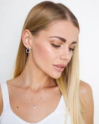 Damen Halskette Silber 925 „Marilyn“ Anhänger Kristall, 45cm filigrane  Silberkette Solitaire Stein-Anhänger schlicht kleiner Stein