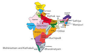 Map Showing The States Where Classical Dance Forms Evolved Indian Dance Middle East Map Indian Classical Dance