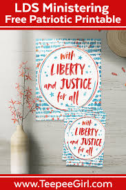 Free Liberty Printable From Www Ministeringprintables Com Pioneer Day Activities Visiting Teaching Gifts Visiting Teaching Handouts