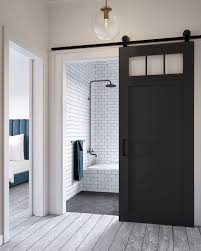 Black And White Barn Door It Doesn T Matter If It S Black Or White A Bathroom Barn Door Is Perfect Via Jljefflewis Arc Bathroom Barn Door Home N Decor Barn Door