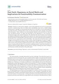 Pdf Post Truth Hegemony On Social Media And Implications For Sustainability Communication