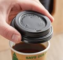 Choice 8 oz. Tall Black Hot Paper Cup Travel Lid - 1,000/Case