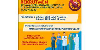 We did not find results for: Pemprov Jatim Buka Lowongan Relawan Covid 19 Gaji Rp 2 5 Juta Hingga Rp 10 Juta Halaman All Kompas Com