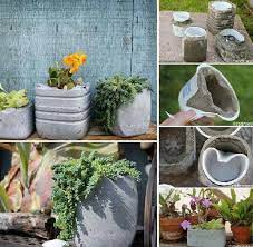 Diy Concrete Planters 1001 Gardens Diy Concrete Planters Diy Garden Projects Diy Planters