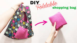 Although this bag is small and lights it is built to last and can be washed. How To Make A Foldable Shopping Bag Diy Reusable Shopping Bag Tutorial Foldable Tote Bag Youtube