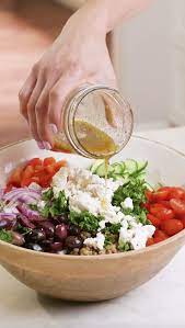 Mediterranean Greek Lentil Salad Vegan Recipe Mediterranean Diet Recipes Vegetarian Recipes Salad Recipes