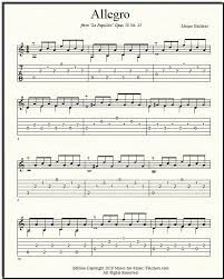 To remember which guitar notes each line represents, simply use the acronym every good boy does fine. Classical Guitar Sheet Music Allegro By Giuliani