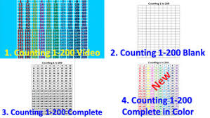 Counting To 200 On The 200s Chart Video Activity Sheets Bundle