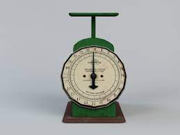 Customs services and international tracking provided. Vintage Kitchen Scale 3d Asset Cgtrader