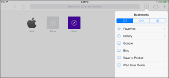 bookmarks with your ipad or iphone