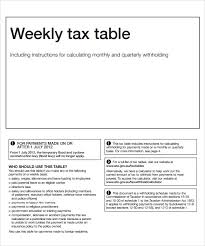 Fortnightly Tax Table Pdf