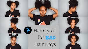 They often leave us wondering if only we could just look decent enough. 7 Hairstyles For Bad Wash Go Days Easy Natural Hairstyles For Bad Hair Days Nhm Video Guide