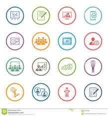 Business Coaching Icon Set Online Learning Flat Design Online Learning Coaching Business Icon