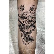 Awesome 3 colors surrealistic tattoo style of skully flower motive done by tattoo artist tyler malek full diamond 5d flower skull diamond painting new diy diamond embroidery kit mosaic cross stitch. Deer Skull And Flower Tattoos On The Arm