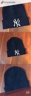 Navy Blue New York Yankees Beanie Hat Beanie Hats Blue Beanie Beanie
