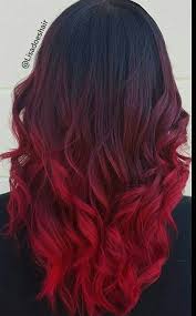 Black And Red Ombre Hairstyles Black Red