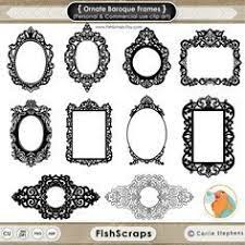 Ornate Baroque Frame Clip Art Gothic Digital Frames Clipart Photoshop Brush Elegant Victorian Digital Stamp Frame Silhouette Cornici Cornici Decorate Barocco