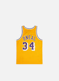 White, with the front los angeles lakers team graphic. Mitchell Ness La Lakers 96 97 Swingman Jersey Shaquille O Neal Men Yellow Graffitishop