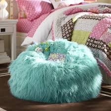Deep Pool Fur Rific Beanbag Bean Bag Chair Teal Bean Bags Slipcovers For Chairs