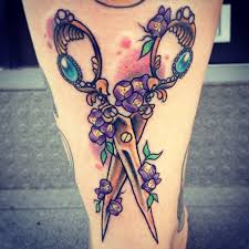 Black scissor with comb tattoo stencil by shelly ven zoe trueheartinktatto. Princess Scissors