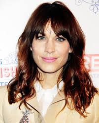 Purple colour & fringe transformation on black hair. Salon Inspiration The Best Celebrity Bangs Instyle