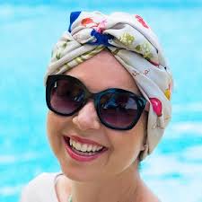 Shop scarves, hats with hair, turbans, hair accents, accessories, and more by clicking on the images below. Chemo Scarf Turban
