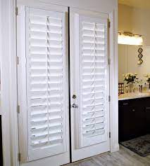 4 panels included and the dimension of each panel is 23wide and 96 tall. Why Shutters Are The Best Window Treatment For French Doors Sunburst Shutters