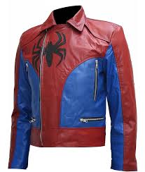 Mens Spiderman Logo Motrocycle Style Leather Jacket Leather Jacket Custom Leather Jackets Leather Jacket Men