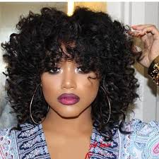 New Fashion Short Fluffy Curly Hairstyle African American Wigs For Black Wom A 2 Curly Hair Styles Black Hair Afro Afro American Hair