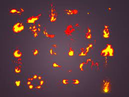 Cartoon Fire Effects Sprite Sheet Texture Sprite Fire Cartoon