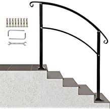 Check spelling or type a new query. Buy 5 Step Adjustable Handrails Fits 1 Or 5 Steps Mattle Wrought Iron Handrail Stair Rail Outdoor Transitional Hand Railings For Concrete Steps Or Wooden Stairs Online In Taiwan B092vkdysy