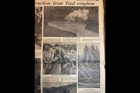 Easy drawing steps step by step drawing easy drawings volcano drawing taal volcano cute anime wallpaper art tutorials line art arts and crafts more information. Night Of Death Newspaper Clip Details Horrors Of Taal S 1965 Explosion Abs Cbn News